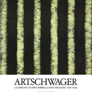Richard Artschwager 'At Castelli's' Contemporary Black,Green Usa Offset Lithograph For Sale