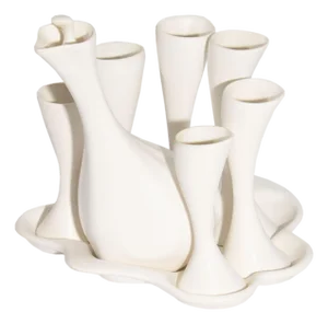 Peter Saenger White Porcelain Sake Set