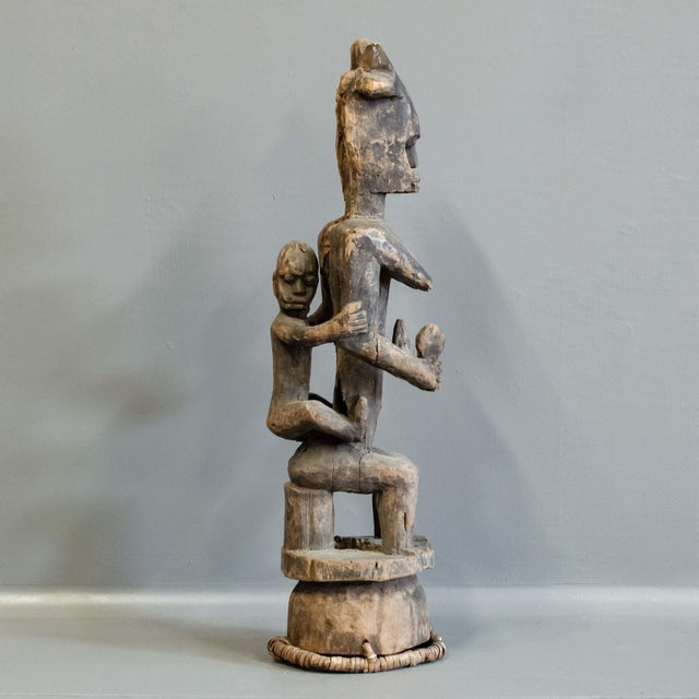 Late 20th Century Vintage Carved Tribal Statue From Nigeria. Wood Sculpture For Sale - Image 5 of 8