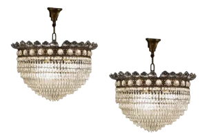 Italian Crystal Chandelier, 1940