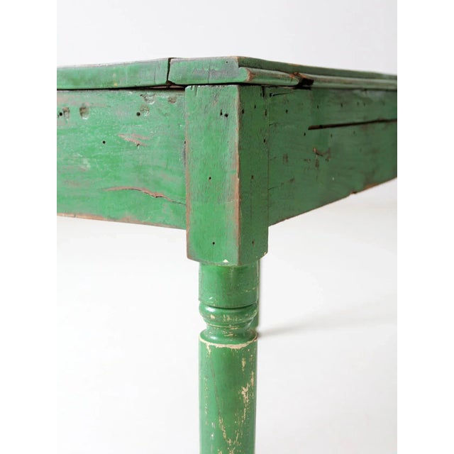 Antique Painted Wood Side Table For Sale - Image 10 of 13