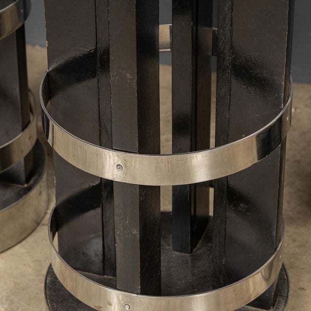 1950s 20th Century American Swivel Top Stools, 1950s, Set of 3 For Sale - Image 5 of 13