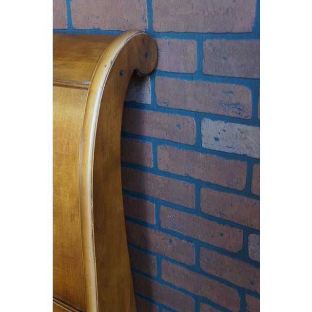 French Country Ethan Allen King Maison Sleigh Bed For Sale - Image 3 of 8