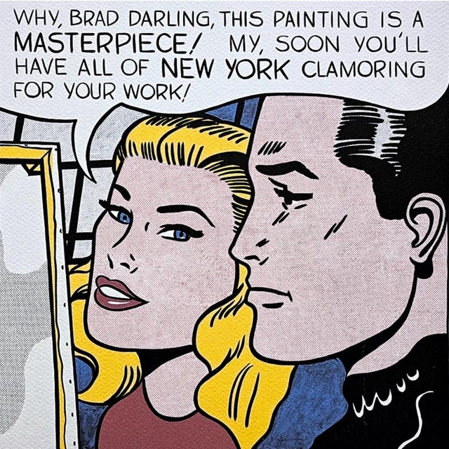 Unframed "Masterpiece" Limited edition after Roy Lichtenstein (1923-1997) silkscreen signed in the plate, numbered from an...