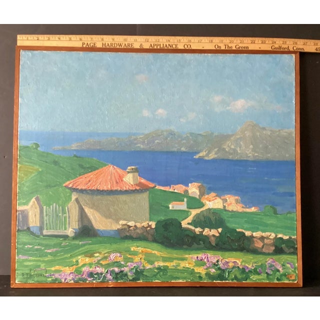 Mid 20th Century ‘Six Days in Corsica’ Oil on Canvas Painting by Raymond Thibesart, Framed For Sale In New York - Image 6 of 12