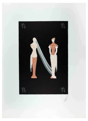Erté, Letter N, 1970s, Lithograph