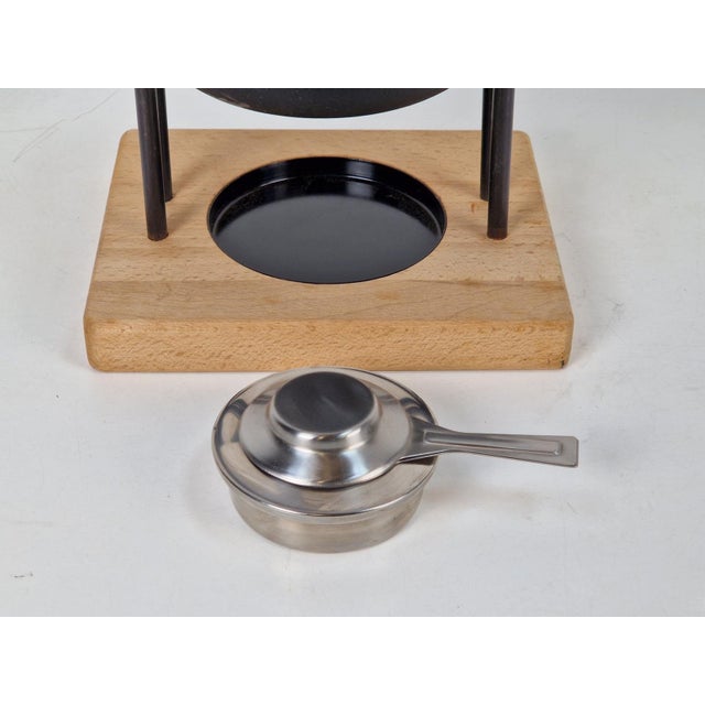 1960s Vintage Danish Fondue Pot from Kosta Boda, Sweden, 1960s, Set of 2 For Sale - Image 5 of 16