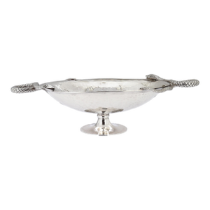 Pampaloni Bicherografia Sterling Silver Vide Poche or Bowl With Snake Handles