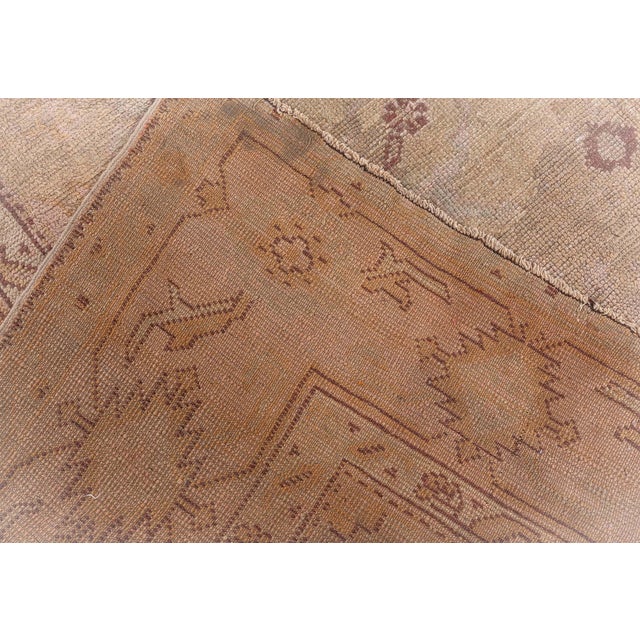 Antique Turkish Oushak Rug For Sale In New York - Image 6 of 9