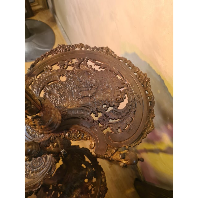 Antique Cast Iron Floor Lamp, 1900 For Sale - Image 9 of 12