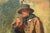 Rudolf Schick, Pipe-Smoking Mountain Farmer, 1800s, Oil Painting on Canvas, Framed For Sale - Image 3 of 9