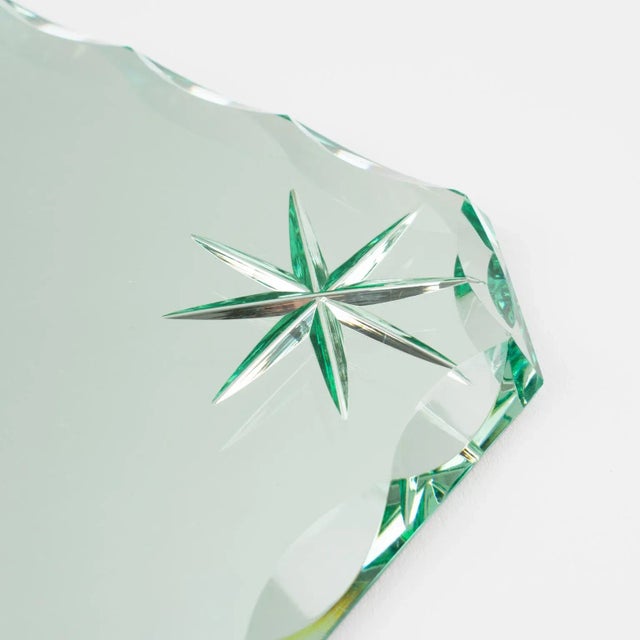 Silver Jean Luce Art Deco Mirrored Glass Tray Platter Centerpiece, 1930s For Sale - Image 8 of 12