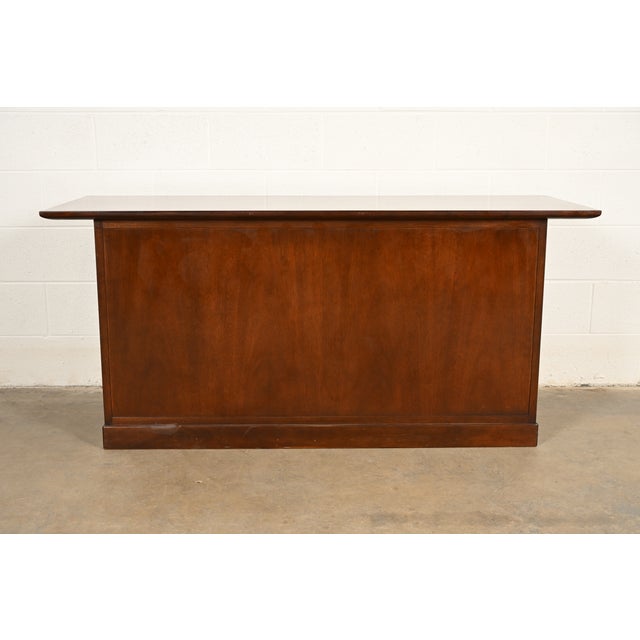 Edward Wormley for Dunbar Mid-Century Modern Walnut and Rosewood Sideboard Credenza | Circa 1960s For Sale - Image 12 of 13