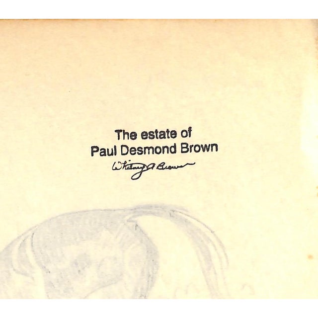 Art Sz: 11"H x 8 3/8"W 1944 Provenance stamp on verso: The Estate of Paul Desmond Brown *Book sold separately*