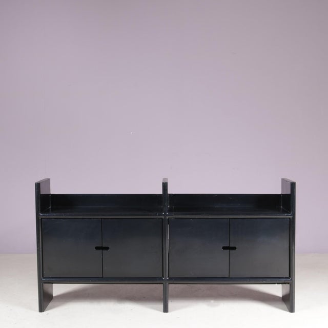 Low Black Plastic Model Multiplo Cabinet by Guzzini for Kastilia, Italy, 1970s For Sale - Image 14 of 14