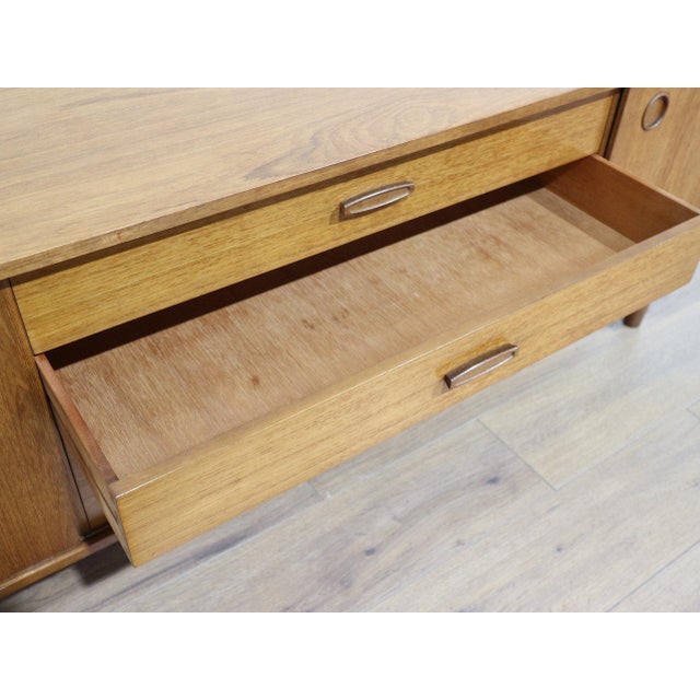 Mid Century Modern Vintage Teak Credenza Sideboard in the Style of Avalon Danish Style For Sale - Image 10 of 15