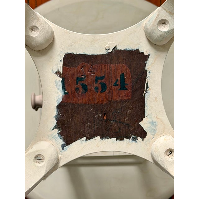 Vintage Imperial Furniture Painted Mahogany Side Table | Hand Painted Berry Vine Accent Table For Sale - Image 12 of 16
