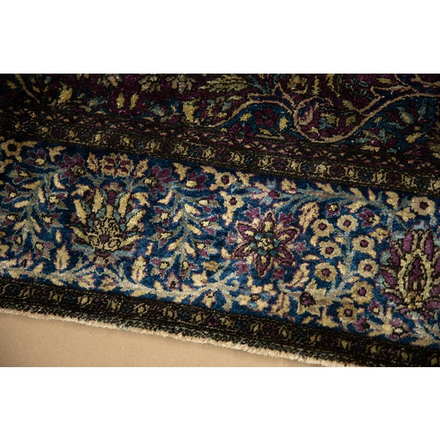 Antique Silk Kashan Rug - 4'3" X 6'8" For Sale - Image 12 of 13