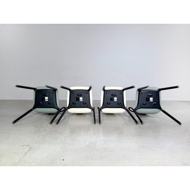 Plastic Moss Grey Belleville Outdoor Chairs by Ronan and Erwan Bouroullec for Vitra, Set of 2 For Sale - Image 7 of 11