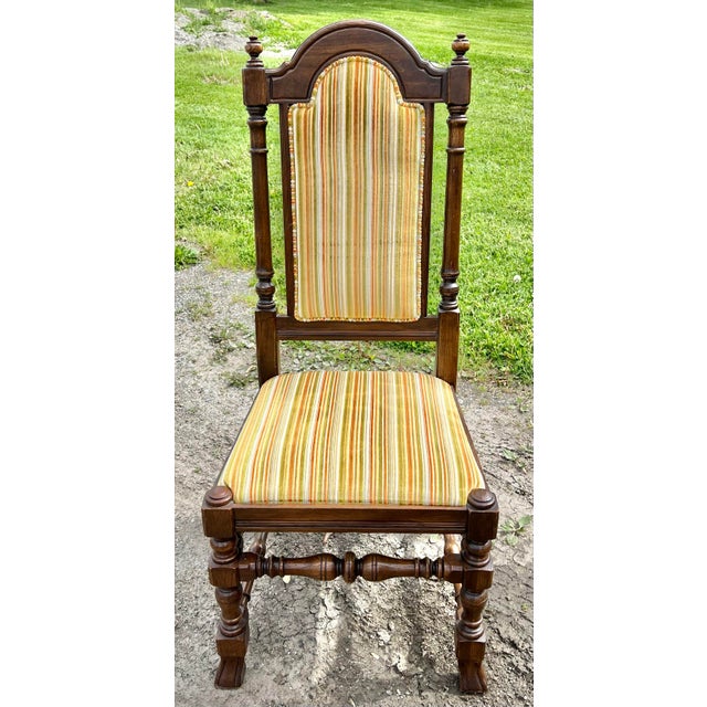 Jacobean Ethan Allen Royal Charter Oak Dining Chairs - Set of 3 For Sale - Image 3 of 10