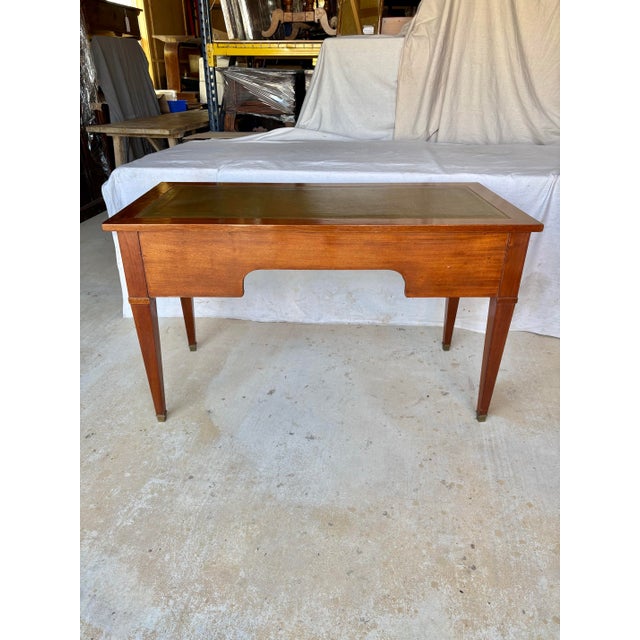 Early 20th Century French Louis XVI Walnut Leather Top Desk For Sale - Image 12 of 12