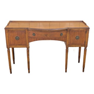 Mid 20th Century Hepplewhite Style Mahogany Bow Front Sideboard For Sale