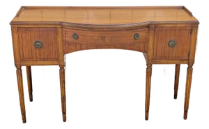 Mid 20th Century Hepplewhite Style Mahogany Bow Front Sideboard