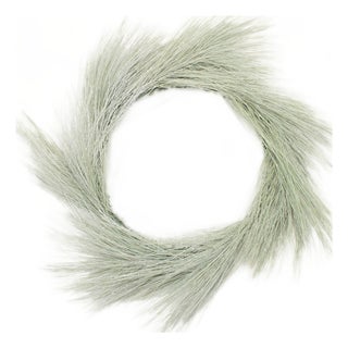 Frosted Long Needle Pine Wreath 24"D For Sale
