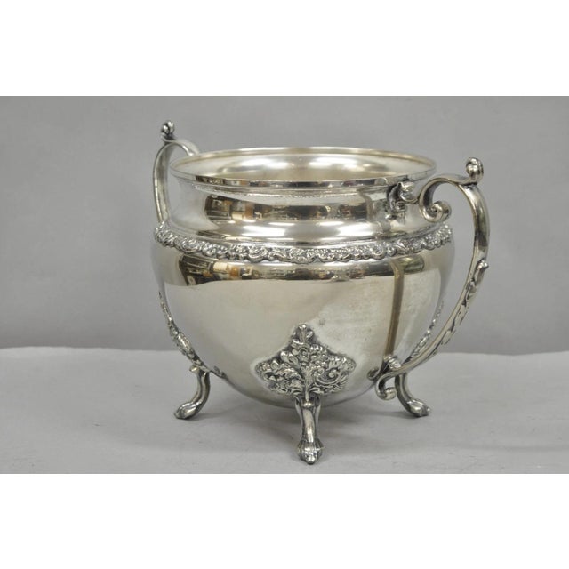 Vintage Victorian Silver Plated Twin Handle Tureen Bar Champagne Chiller Bucket For Sale - Image 12 of 12