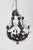 Metal 1950s Hollywood Regency Style Italian Black Metal Floral Chandeliers - a Pair For Sale - Image 7 of 18