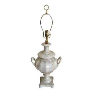 Chelsea House White Italian Pottery Urn Table Lamp
