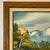 Mid-Century Rustic Americana Elk Wildlife & Scenic Mountain Steam Oil Painting, Signed J. Dirks For Sale - Image 10 of 14