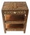 Vintage Wood Inlay 2-Shelf Bedside Table For Sale