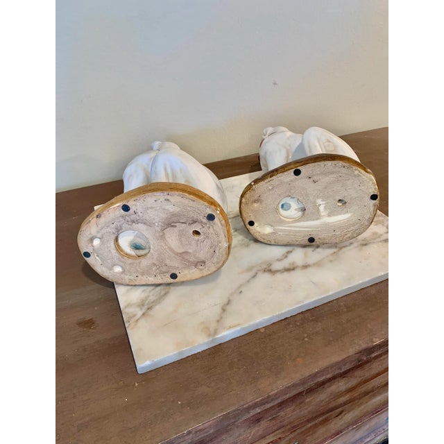 Mid 20th Century Italian Ceramic Whippet Sculptures - a Pair For Sale - Image 11 of 12