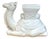 Italian Hollywood Regency Blanc de Chine Camel Garden Seat or Side Table, 1970s For Sale