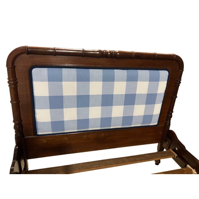 Brown French Upholstered Bed in Serena & Lily For Sale - Image 8 of 12