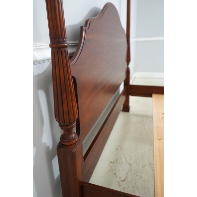 1990s Henkel Harris Model 160 Cherry Queen Size Poster Bed For Sale - Image 5 of 17
