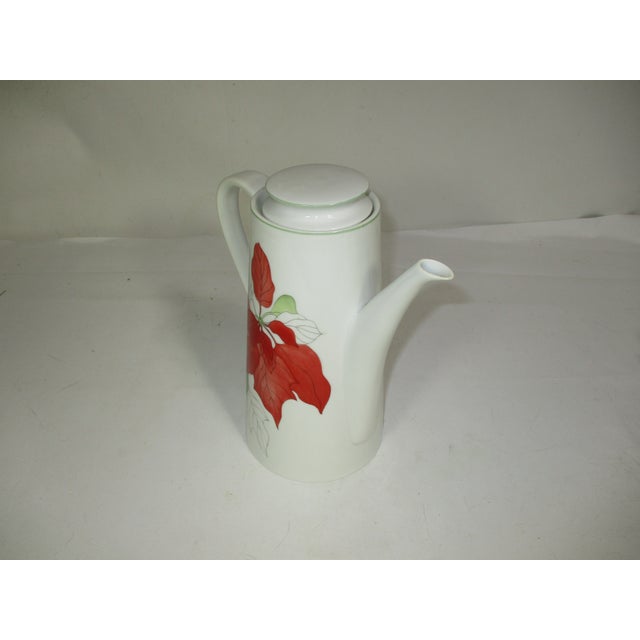 Contemporary Vintage Block Spal Poinsettia Tea Pot For Sale - Image 3 of 6