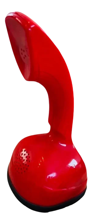 1990s Bright Red Modern Space Age Scandi Phone Space Age Modern