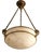 French Art Deco Alabaster and Brass Pendant Light, 1930s For Sale