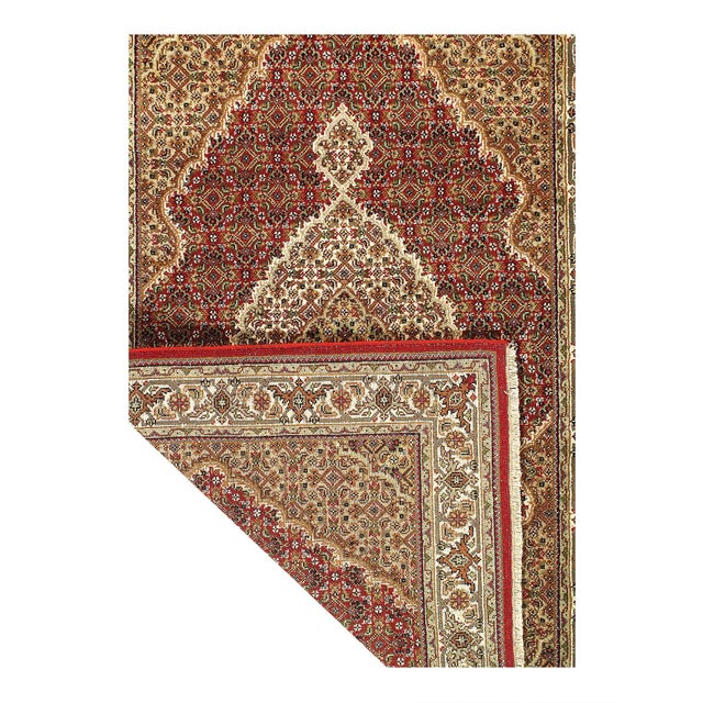 Traditional Pasargad DC Genuine Handmade Fish Design Silk & Wool Pile Rug For Sale - Image 3 of 4