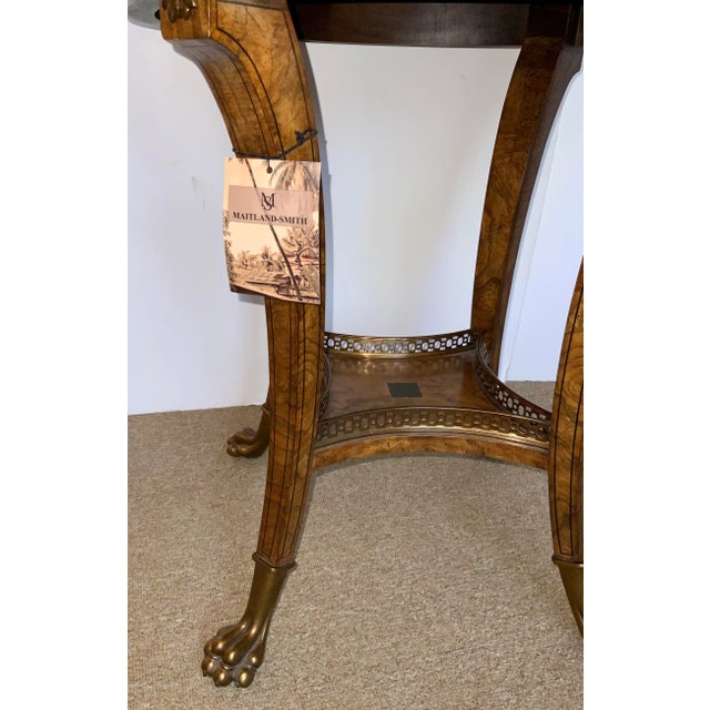 Maitland-Smith Traditional Black Stone and Brass Inlay Regal Occasional ...