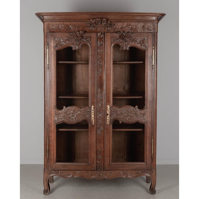 French Country 19th Century Normandy Armoire or Display Cabinet For Sale - Image 3 of 15