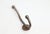 Vintage steel double arm wall hook with a brushed finish and ball tips. The original mounting screws are not available....