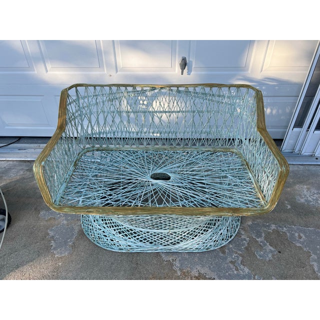 Mid 20th Century 1960s Mid-Century Weaved Sofa, Settee, Loveseat Russell Woodard Style For Sale - Image 5 of 6