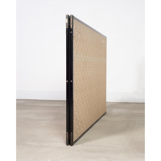 Japanese Taisho Two-Panel Landscape Screen Traveler Waystation For Sale - Image 10 of 18