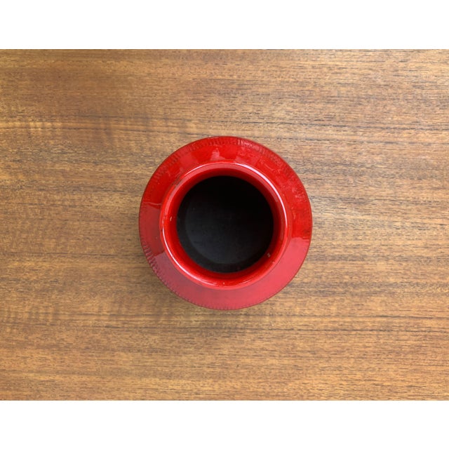 Ceramic Mid-Century Italian Red Pottery Vase by Aldo Londi for Bitossi, 1960s For Sale - Image 7 of 18