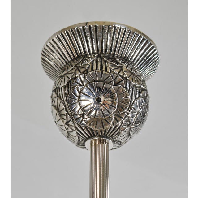 French Art Deco Pendant Light by Simonet Freres & Dieupart - 1920s France - A Pair For Sale - Image 10 of 13