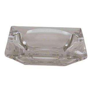 1990’s Vintage/New Eloi Crystal Cigar Ashtray by Val Saint Lambert For Sale