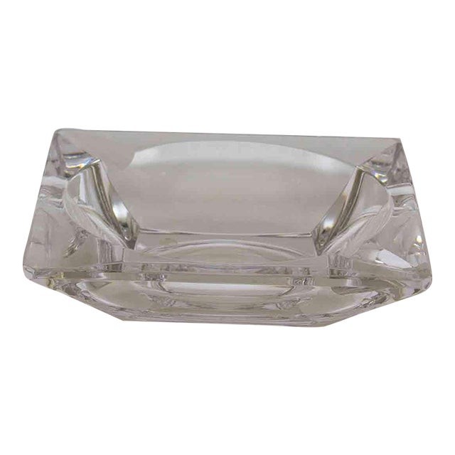 New 1990’s Vintage/New Eloi Crystal Cigar Ashtray by Val Saint Lambert For Sale
